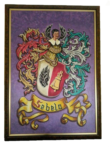 Zunftwappen gemalen von Eduard Sebela.